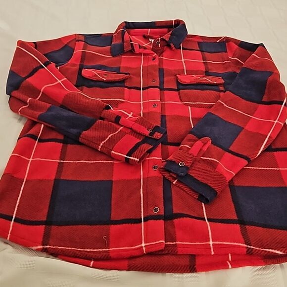 Ripzone Men's Flannel Buffalo Plaid Button-Down Long Sleeves Shirt XL Red/ Blue - Picture 13 of 16